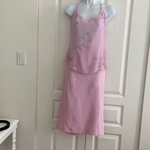 Nicole Paige silk camisole and skirt